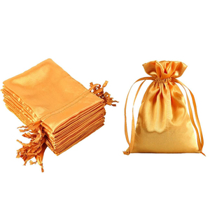 High Quality Luxury 100% Silk Dust <b>Bag</b> with <b>String</b> Custom logo Drawstring Satin Gift <b>Bag</b> for Candy Pouches Wedding Favor <b>Bags</b> - Product Image 1