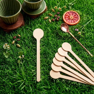 Customized Disposable Wooden Coffee <b>Stirrer</b> Natural Birch Wood Drink Mixing Stick for Coffee Tea Cocktail Beverage Bar Supplie - Product Image 1