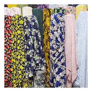 Low Price Wholesale Woven recycled/eco-friendly Stock Lot Fabric Chiffon Printed 100Polyester Woven For Clothing Fabric