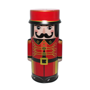 Linda Lata de Galletas con Forma de Soldado, Apta para Alimentos, Envase para Dulces, Juguete para Niños, Tarro de Almacenamiento, Logotipo Personalizable, Ecológico - Product Image 1