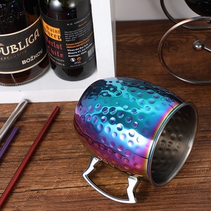 Achetez en gros une tasse en marteau personnalisée tasse <span class=keywords><strong>de</strong></span> mule <span class=keywords><strong>de</strong></span> Moscou avec un placage lisse pour le vin <span class=keywords><strong>de</strong></span> Mojito <span class=keywords><strong>de</strong></span> <span class=keywords><strong>bière</strong></span> <span class=keywords><strong>de</strong></span> café, couleur arc-en-ciel - Product Image 6