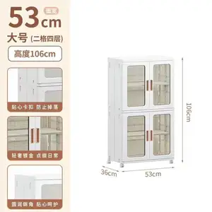 High Quality Foldable Plastic Wardrobe With Classical Design Double-Tiered For Children's Clothing Multi-Function Living Room