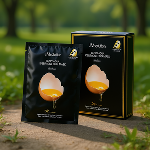 Masque facial JMsolution Glory Aqua Idebenone Egg Mask Deluxe pour tous types de peaux, soin quotidien, formule K Beauty - Product Image 3