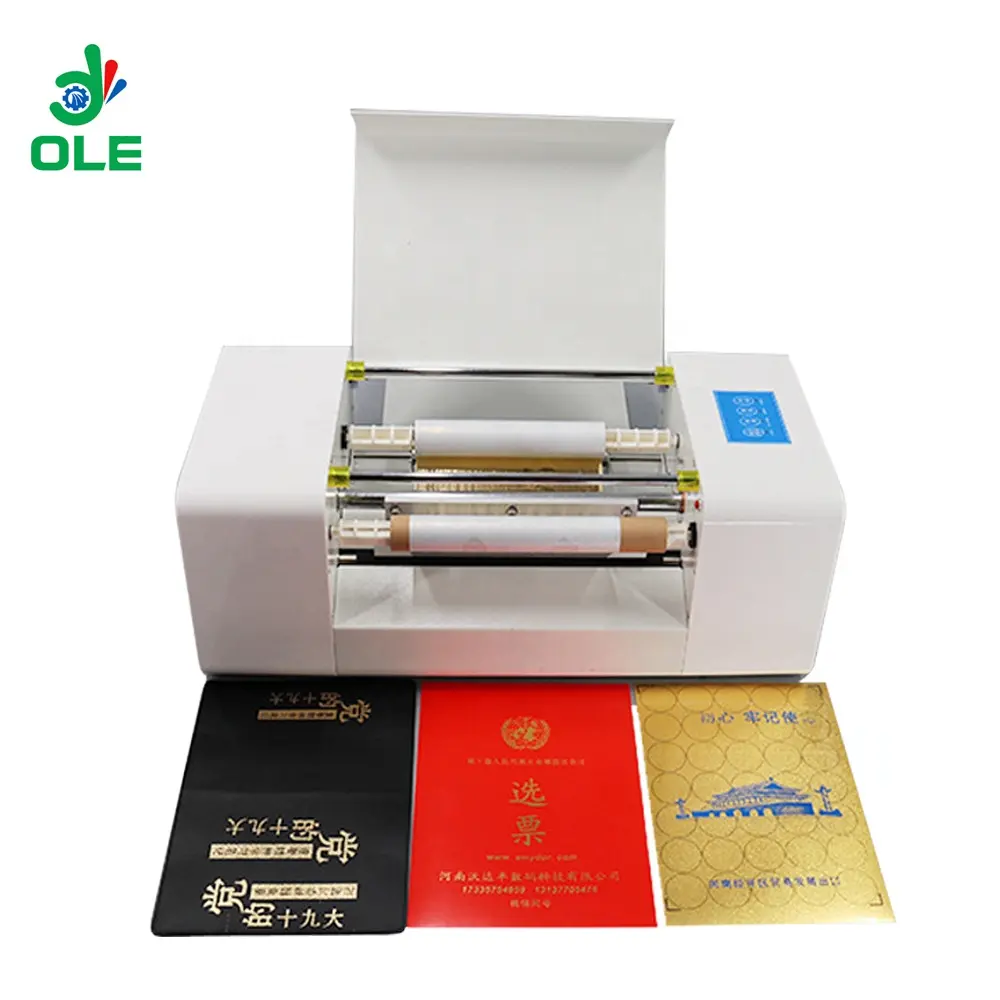 Digital Hot Foil Gold Foil Stamping Machine No Plate Making Automatic Paper Bronzing Machine