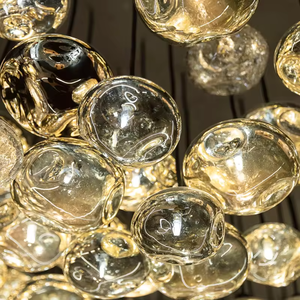 Candelabros de diseño personalizado Luces de araña de lujo de techo de cristal para Proyecto de Villa Vestíbulo del hotel - Product Image 5