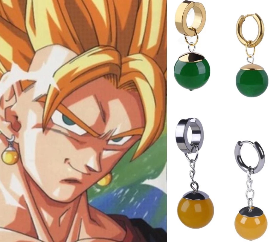 Anime Kai Black Son Goku Kakarotto Cosplay Zamasu Potara Earrings Ear Stud Pendants