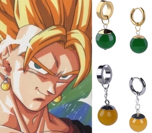 Pendientes de Moda con Diseño de Anime Japonés Goku Super <span class=keywords><strong>Kakarotto</strong></span> Cosplay Zamasu Potara, Ideales para Regalo - Product Image 1