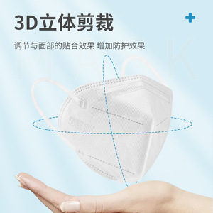 Masque de protection Lfcare Kn95 à 3 couches, jetable, protection contre la poussière et les gouttelettes, pour la prévention des épidémies - Product Image 2