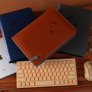 Ensemble de carnets en cuir PU personnalisable, style reliure rigide, chargement professionnel pour ordinateur portable, chargement sans fil et filaire avec clé USB, bloc-notes - Product Image 1