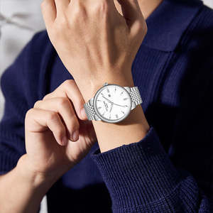 Reloj de Cuarzo para Hombre PAUL HUAFEI PH777 <span class=keywords><strong>Serie</strong></span> Polo, Resistente al Agua 3ATM, Correa de Acero Inoxidable, Reloj de Pulsera de Negocios con Fecha - Product Image 2