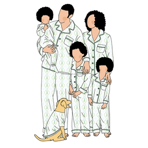 Set di Abbigliamento Familiare Personalizzato in Cotone di Bambù 2025, <span class=keywords><strong>Pigiami</strong></span> Natalizi <span class=keywords><strong>per</strong></span> Ragazze con Stampe Coordinate - Product Image 3