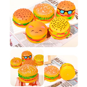 2024 TPR cane giocattolo da masticare TPR Burger a forma di cane vocale palle da masticare dentizione per la pulizia dei giocattoli sferici per cani - Product Image 5