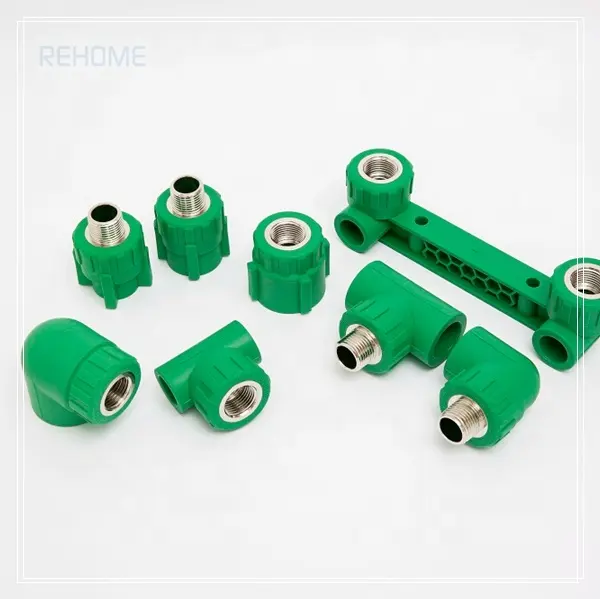 plumbing materials Water Supply Female Tee Green PPR Fittings Thread Plastic Pipe Fittings