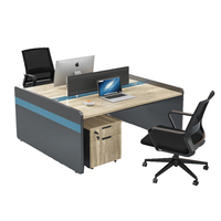 Mobilier de bureau modulaire Offre Spéciale centre d'appel portable poste de travail privé pour 2 personnes table d'ordinateur personnel de bureau