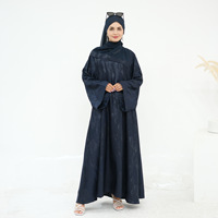Robe maxi Abaya Hafizah Jacquard pour femmes musulmanes, tenue islamique modeste, mode Dubaï