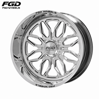 Jantes de camion en alliage d'aluminium forgé FGD Custom 24x14 26x16 PCD 8x170 avec enjoliveurs flottants pour Ford F-250/F-350