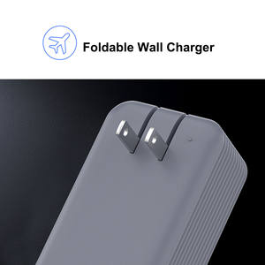 ETL 인증 PD65W 디지털 디스플레이 10000mAh 타입-C 케이블 내장형 보조배터리 겸용 충전기 - Product Image 6