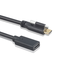FARSINCE USB 3.1 Type C mâle à femelle Câble d'extension à montage sur panneau avec tige à vis