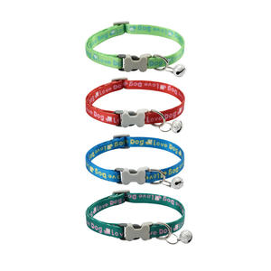 Collar de gato de polipropileno cinta de huella de perro impresa accesorios para mascotas al por mayor COLLAR COLGANTE de campana de moda - Product Image 2
