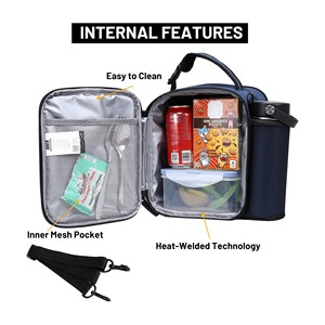 Boîte à lunch souple <span class=keywords><strong>extensible</strong></span> portable de couleur personnalisée, étanche, pliable, sac isotherme pour les voyages, les pique-niques et le travail - Product Image 2