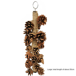 2026 New Parrot <strong>Toy</strong> <strong>Bird</strong> Supplies Pineapple Hemp Rope Bite Strands Hanging Festival <strong>Bird</strong> <strong>Cage</strong> Decoration Made of Wood - Product Image 4