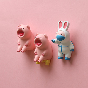 Le premier lot 300 ensembles de grande <span class=keywords><strong>bouche</strong></span> assis petit banc animal réfrigérateur aimant en gros culturel et créatif - Product Image 3