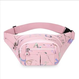 Bolsa de Cintura Unissex Portátil Impermeável com Zíper para Viagem, Padrão de Letras, para Caminhada e Esportes Femininos - Product Image 6