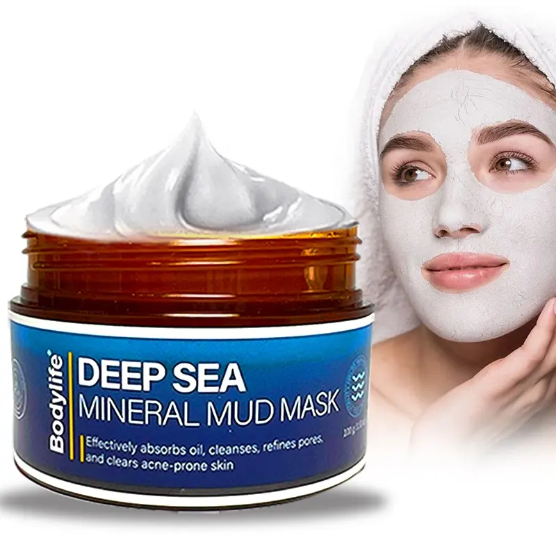 Remover impurezas da pele textura grossa como iogurte elimina gordura poros lama máscara de argila branca máscara de lama de chá verde