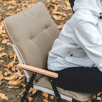 Vente en gros de tapis en tissu Oxford pour l'extérieur de la maison chaise de camping pliante détachable en aluminium avec coussin