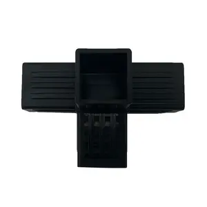 High quality Black plastic 4 ways 25mm pipe connector for tube connection 25mm square tube connectors