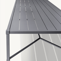 Table à manger rectangulaire en aluminium coulé moderne TROUSDALE pour usage hôtelier