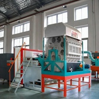 Hoogcapaciteits PLC-gestuurde tandwielkastmotor eierbak- en kartonnen pulp-vormmachine 4000 stuks/uur 380V 150kW