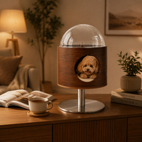 Pet Duke - Maison pour animaux de compagnie en bois minimaliste moderne en forme de chaise - Chien et chat - Durable, écologique, imperméable, multifonctionnel