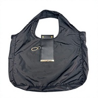 Nouvelle pochette de rangement pliable pour porte-clés, sac de courses en polyester écologique, sac fourre-tout pratique de grande capacité pour les voyages
