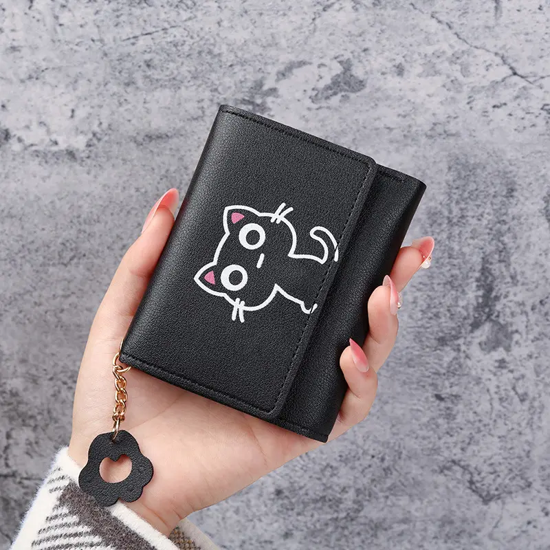RU Hot Sell Wallet For Women New Ladies Wallet Short Creative Fashion Wallet Girls Short Small Mini PU Leather Coin Purse