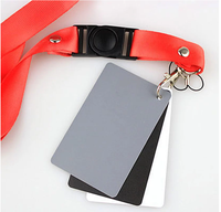 Prix de gros Accessoires pour studio photo 3in1 3 en 1 Digital Grey Card White Black 18% Gray Color White Balance Strap