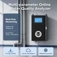 Analyseur de qualité de l'eau multiparamètres en ligne, montage mural, RS485, turbidimètre pour eau potable, chlore libre, pH, ORP, conductimètre