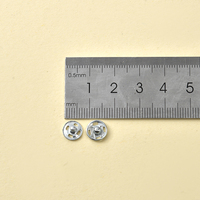 Boutons-pression métalliques écologiques à boucle dissimulée pour vêtements, divers modèles, avec perles décoratives et placage