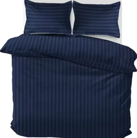 Ensemble de literie 100% coton pour hôtel de luxe pour lit Queen/King Size drap de lit plat personnalisé taie d'oreiller housse de couette pour usage domestique