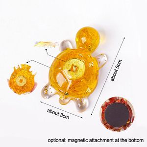 Articoli in Cristallo all'Ingrosso, Pietre Curative, Tartaruga Portafortuna in Resina con <span class=keywords><strong>Occhio</strong></span> <span class=keywords><strong>di</strong></span> <span class=keywords><strong>Tigre</strong></span> <span class=keywords><strong>Giallo</strong></span> e Quarzo Rosa per Decorazione - Product Image 4