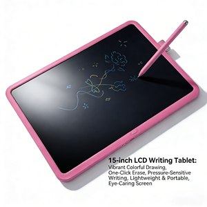 Tavoletta da scrittura da 15 pollici alimentata tramite USB/batteria, lavagna riutilizzabile per bambini, leggera, per l'insegnamento, per la casa, giocattolo educativo per bambini - Product Image 3