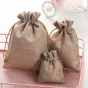 Custom Organic <strong>Hessian</strong> Sack <strong>Bag</strong> with Drawstring - Product Image 1