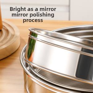 Setaccio per Farina in Acciaio Inox con Setacci Multi-Misura per Torte, Pane e Zucchero a Velo - Product Image 6