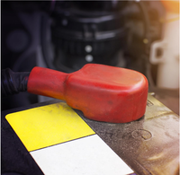 Cubiertas Aislantes de Silicona Rojas y Negras para Terminales de Batería de Automóviles, Barcos y Camiones