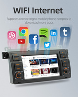 Radio Mobil Android BQCC Double Din 7" IPS Octa Core DSP 32EQ Carplay RDS 4G Layar Sentuh Multimedia untuk BMW E46 1998-2006