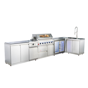 Ensemble de meubles d'extérieur de cuisine et de jardin de qualité supérieure en acier inoxydable pour la cuisine d'extérieur îlot barbecue avec évier intégré - Product Image 2