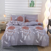 Drap de lit OEM housse de couette impression botanique fleur microfibre housse de couette ensemble couvre-lit ajusté ensembles de literie