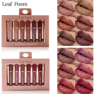 Ensemble de 6 gloss à lèvres, haute brillance, hydratant, kit de teinture pour les lèvres, longue tenue, hydratant, effet miroir, rouge à lèvres liquide, ensemble de maquillage - Product Image 3