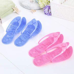 Men <strong>Women</strong> Household <strong>Slippers</strong> Portable Plastic Flip-flops Bathroom Anti-slip Massage Flip-flops Summer Travel Sandals - Product Image 2