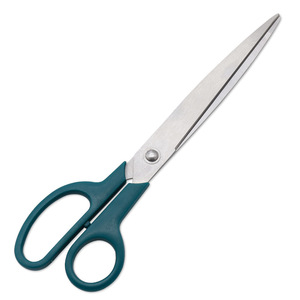 Home Use Stainless Steel <b>Scissors</b> Straight Head Blue Handle Office <b>Sewing</b> Fabric Cutting Tools 0055 - Product Image 3